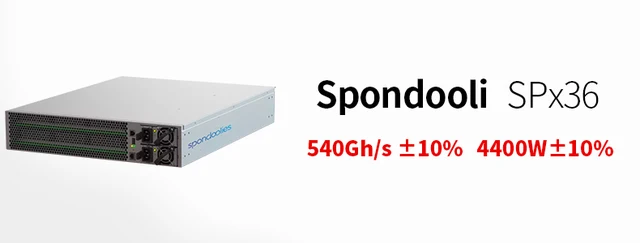 SPONDOOLIES - SPx36 - 540Gh/S - POWER SUPPLY INCLUDED