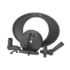 customized cnc aluminum hookah components with black gloss anodizing