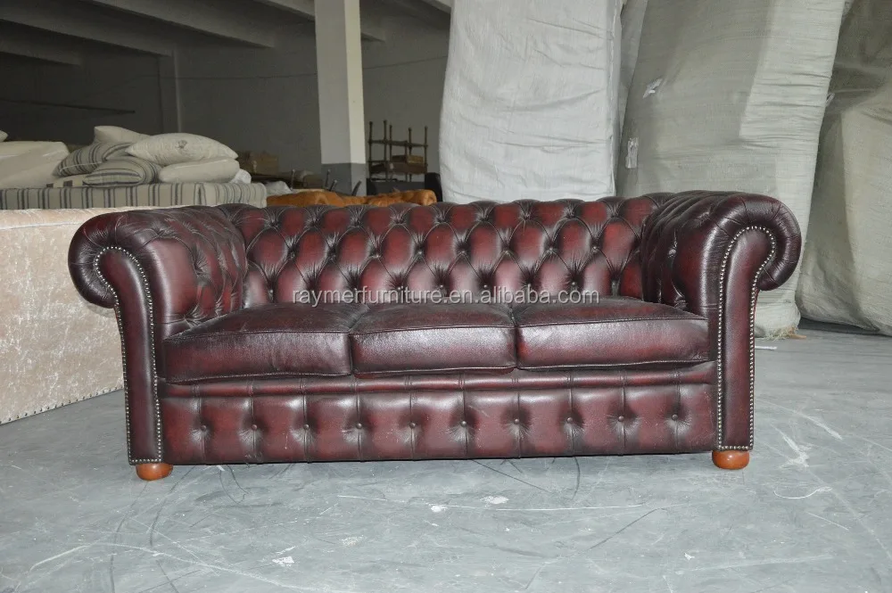 Amerikanischen antiken vintage stil zwei sitze braun farbe leder ...