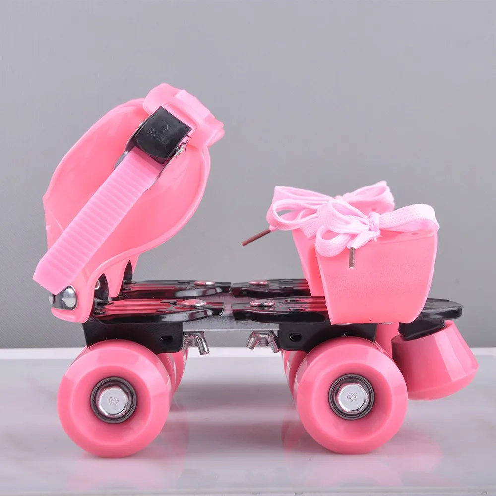 Adjustable Size Pvc Wheels Simple Roller Quad Skates Attche To Shoes