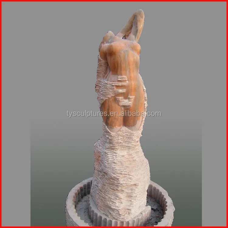 Popular Indoor Marble Naked Lady Sculpture Water Fountains Nude Female