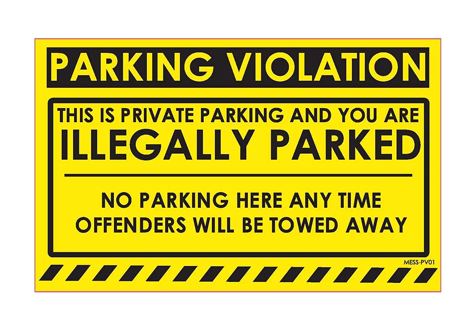 Buy MESS Parking Violation Stickers Final Notice Private Parking Car Warning Sticker / Hard To