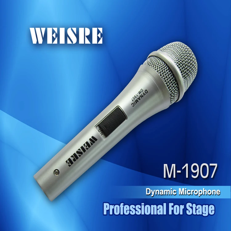 Professional Unidirectional Microphone Wired & Wireless Microphone with 3.5m Cord-Silver