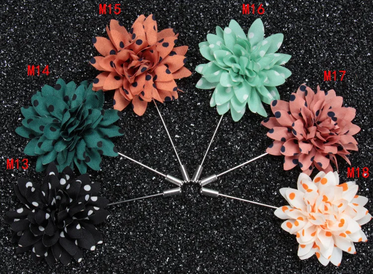 China Wholesale Brooch Flower Lapel Pins,Fabric Lapel Pins Men Suits