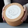 Amazon best selling round shape bear cartoon cork placemat, kitchen cork table mat