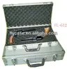 Combination Gun Case Aluminum Double Sided Handgun Pistol 2 Lock Security Black