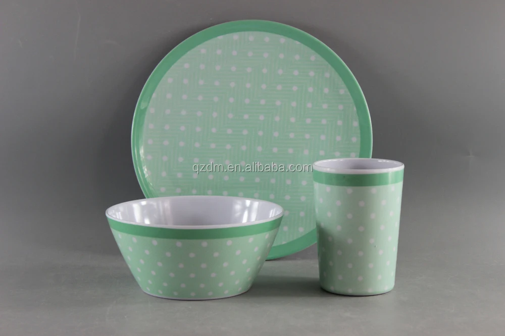 Hot Sale 100% Melamine Dinner Set Of 3pc