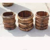 Chinese factory supply wholesale antique wooden bucket with handle