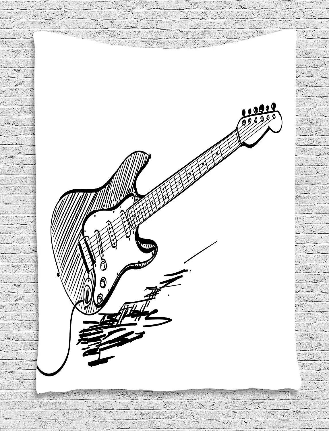 Гитара из корней цветок иллюстрация