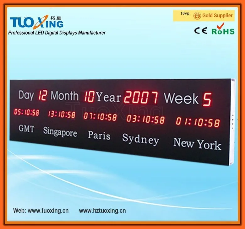 4 Groups Led Digital Multiple Time Zone Clock Buy Multiple Time Zone Clock,Multiple Time Zone