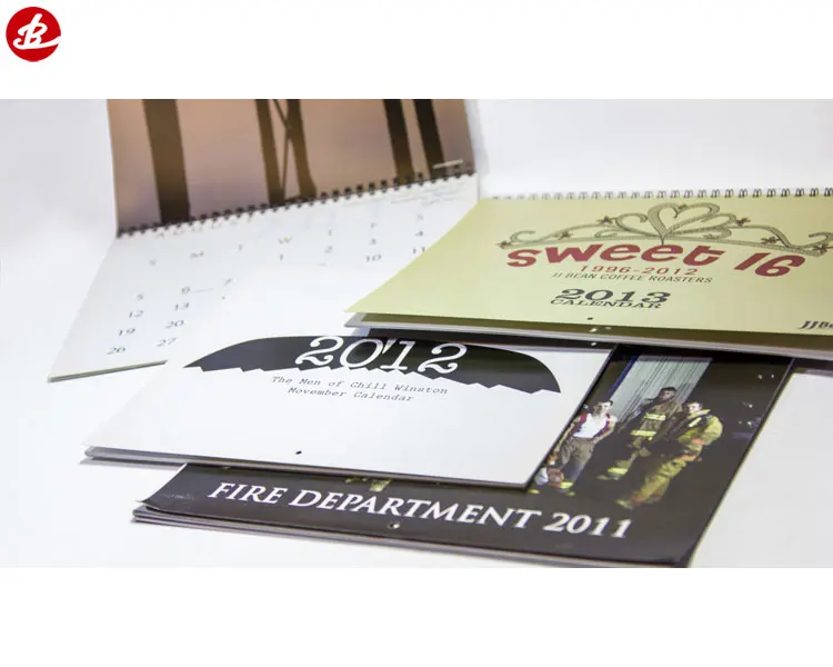 High Quality Custom Printing Full Color 2018 Spiral Chinese Wall Desk Table Calendar