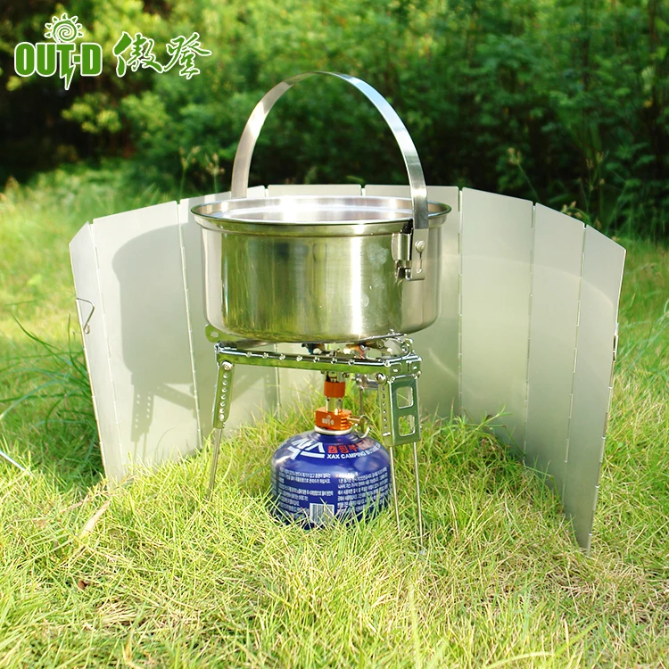Folding Aluminium Windscreen Outdoor Stove Hiking Camping Stoves