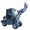 China Mini Wheel Loader 0.8 ton Farm Machines with Grass Forks