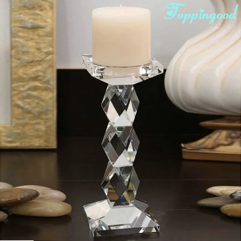 Transparent Carved Crystal Candle Holder Glass For Home Party Buy