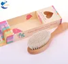 Natural pure wool beech comb soft wool baby hair brush massage hair care comb