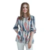 2018 Colorful Ink Printed Design Tops Fashion Women Lady Blouse & Top