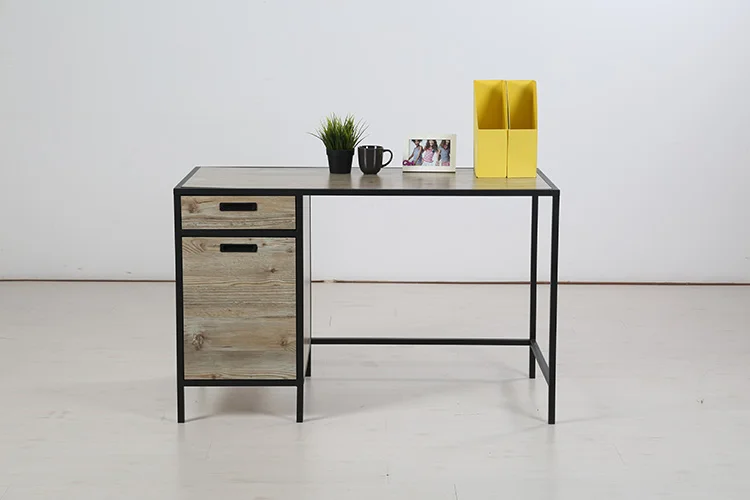 Latest design custom white high gloss wood mdf modern furniture computer desk office table with cabinet