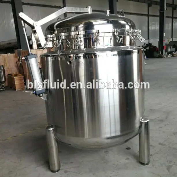 1000 Liter Stainless Steel Pneumatic Open Cover Steam Heating Pressure 