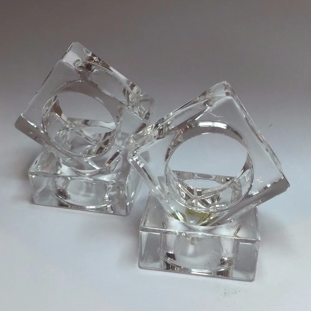 Simple Square Clear Acrylic Napkin Rings 3.jpg