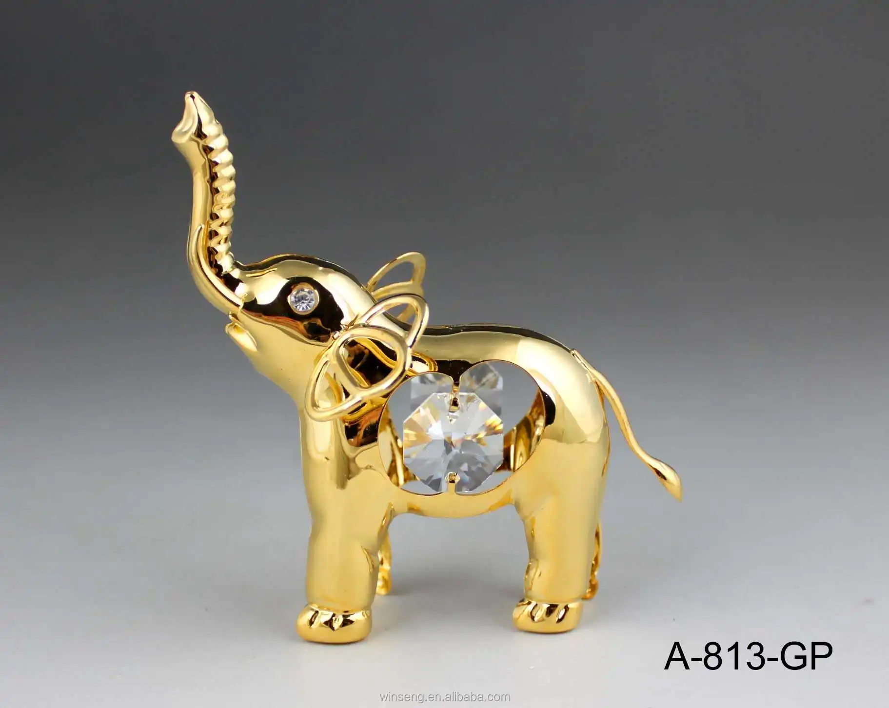 24k Gold Plated Ba Elephant Figurines For Home Decor Buy in gold elephant home decor for Home