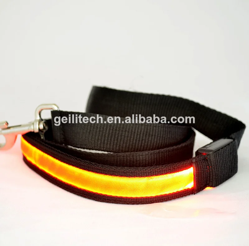 New 2014 Pet Dog Cat Flashing Nylon dog walking belt LED Flashing Pet Dog Leash Pet Cat Belt With 8colour