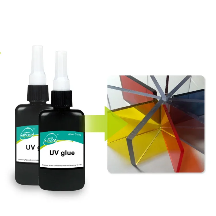 Free Sample Pmma Fast Dry Glue/ Clear Acrylic Uv Shadowless Adhesive