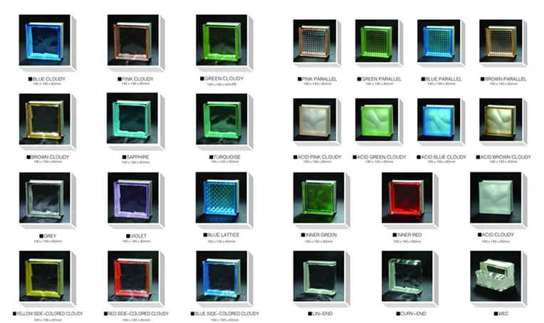 DecorativeTinted Glass Block Manufacture For Wall