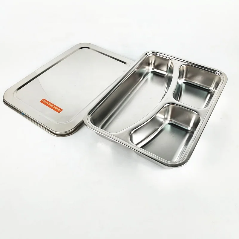 Canteen Utensils 304 Stainless Steel Food Box 5 Compartment Dinner 