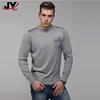 Casual Fitted Cotton Mens Silver Ugly Stranger Things Print Sweater with Nylon pocket and shoulder patch