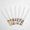 Durable Double Sided Glass Nail File Manicure Polishing Buffer Sanding Nail Art Tools with Printed famous building