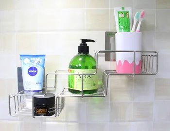 Wall Mounted Plastic Shower Shampoo Bathroom Shelf Gel Wall Mounted Plastic Shower Shampoo Bathroom Shelf Gel Bottle Magic Sticky Holder
