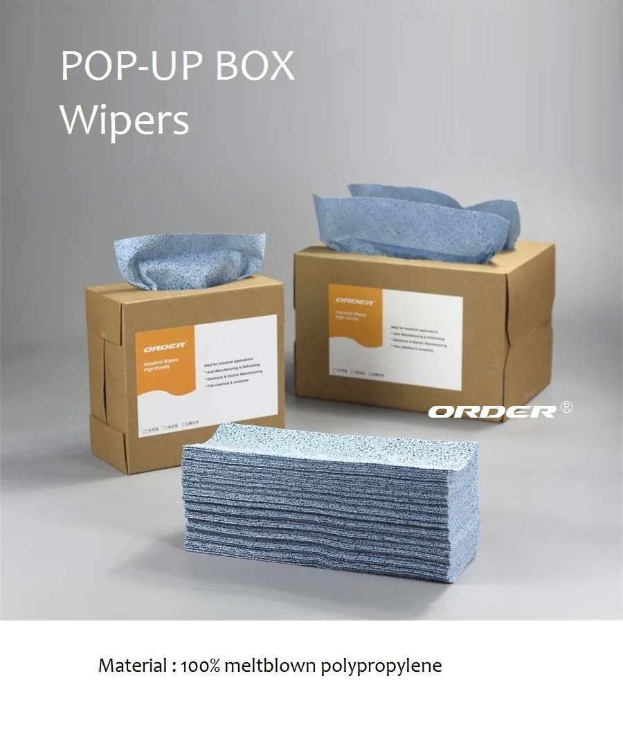 Car equipment surface oil cleaning nonwoven pop-up box industrial Cleaning wipes