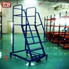 Mid Racking Shelf Stable Ladder Outdoor Inside Industrial Shelves Mobile Platform Ladder