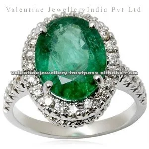 Emerald Diamond Ring White Gold Jewellery Emerald Diamond Ring White Gold Jewellery Designs