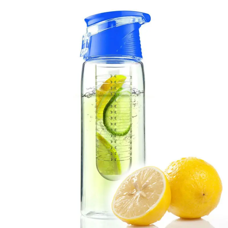 Buy from china fruit infuser water bottle tritan joyshaker Plastic Water Bottle Measurement Marked