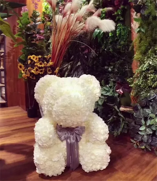 soap flower teddy bear