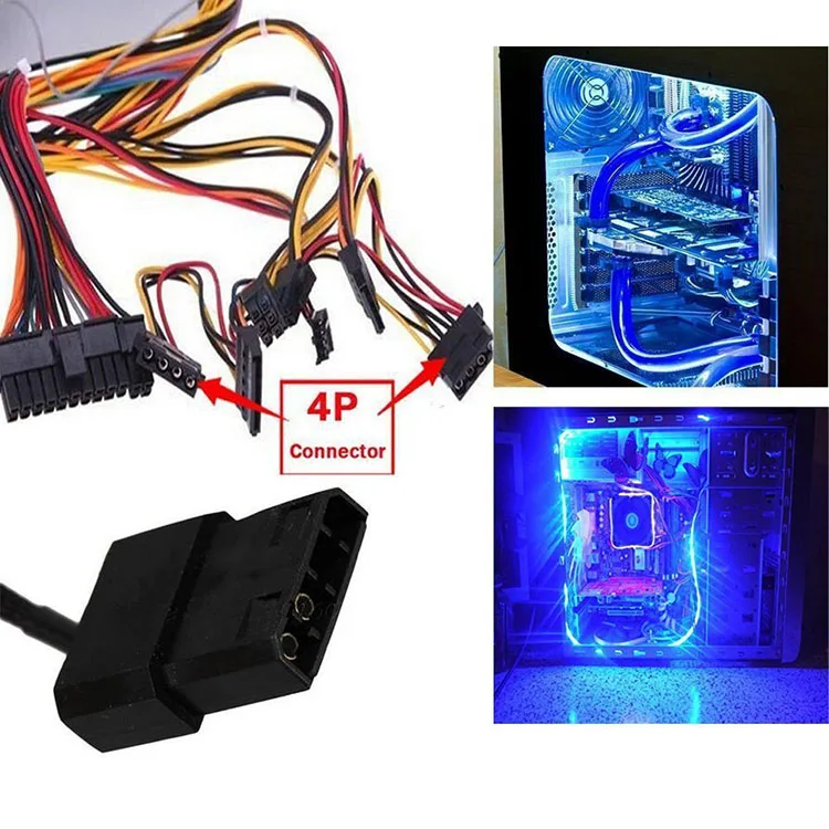 cable power dc 6v Led Sata Strip With Rgb Lights Cable Led/4pin Smd 5050