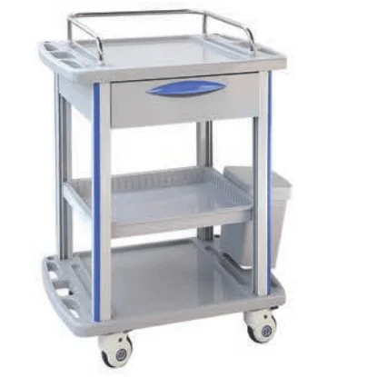 Hospital use ABS plastic medical emergency medicine trolley