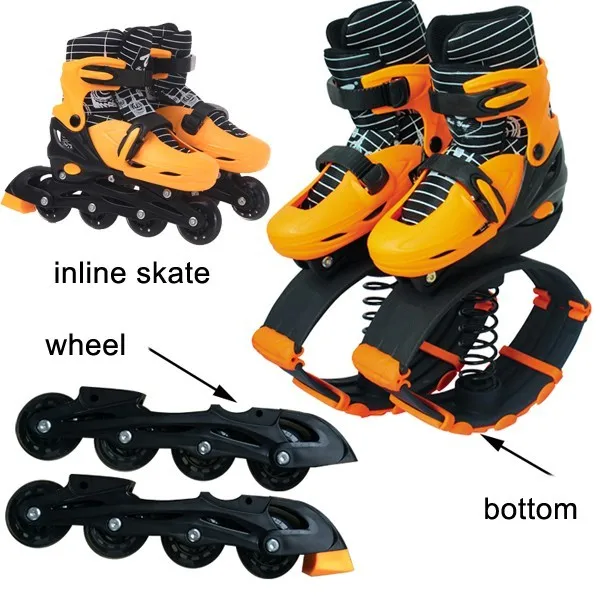 2 in 1 kangaroo bounce space jumping sport skate shoe with spring