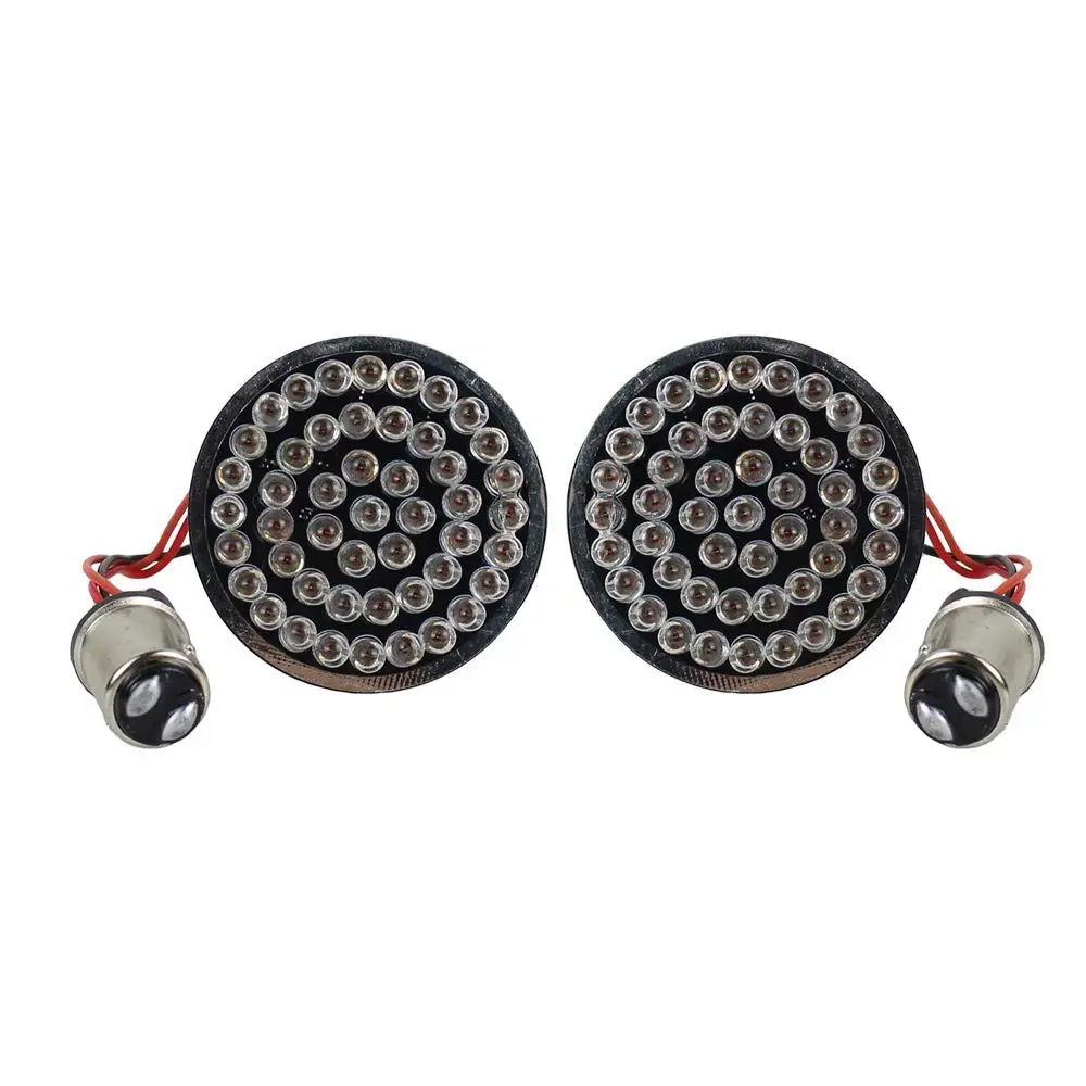 2inch Bullet Style 1157 Red Rear LED Turn Signal Inserts Light For Motorcycle Street Glide