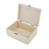 Wholesale cheap unfinished handmade rectangle jewelry storage small box wooden