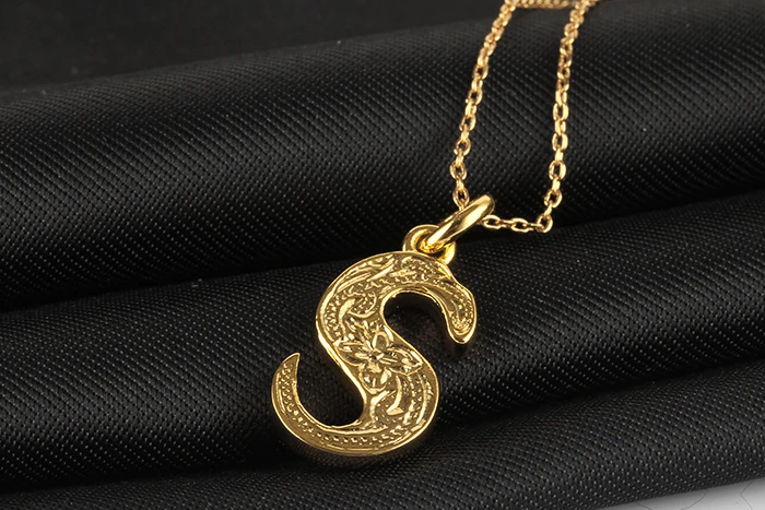 Letter S Dubai Gold Jewelry Pendant Letter S Dubai Gold Jewelry Pendant
