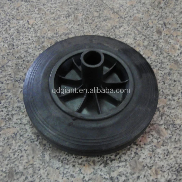 240L,120L and 100L trash can solid rubber wheel 8 inch 200x50mm