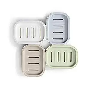 Pacii Soap Box Dish,Soap Dish,Soap Holder,Soap Saver,Soap Container Plastic Soap Dish Traveling Soap Box Creative Portable Mini Soap Box with lid (White)
