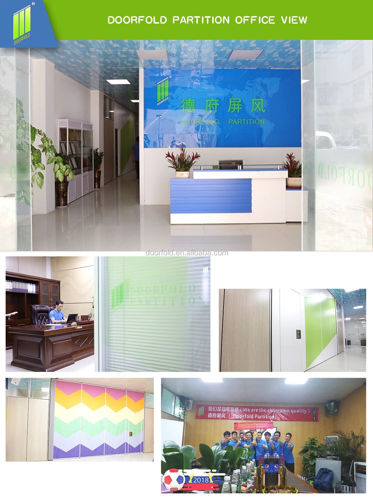 China supplier doorfold partition wall DF-100 type floor to ceiling partition wall for meeting room folding partitions