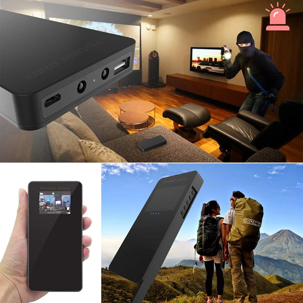 Power Bank Camera Video Recorder With Led Display Screen Full Hd 1080p