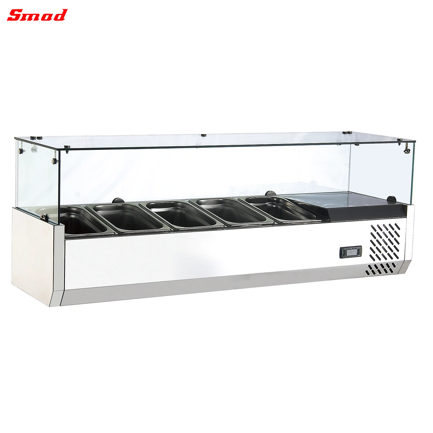 Smad High Quality Salad Display Refrigerant Cooler Showcase