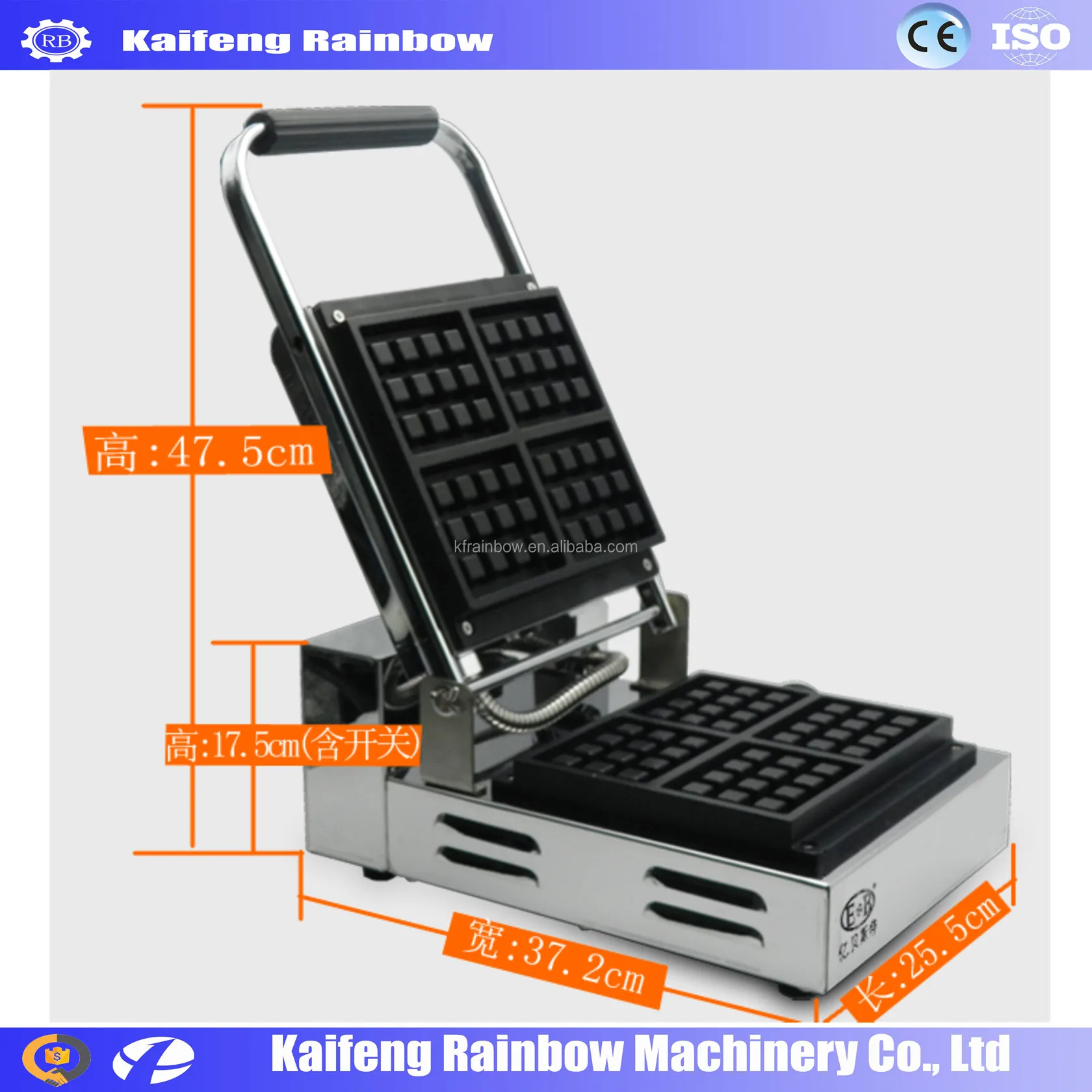 Big Capacity Multifunctional Waffle Make Machine Plate Waffle Maker Enamel Iron Quincuncial