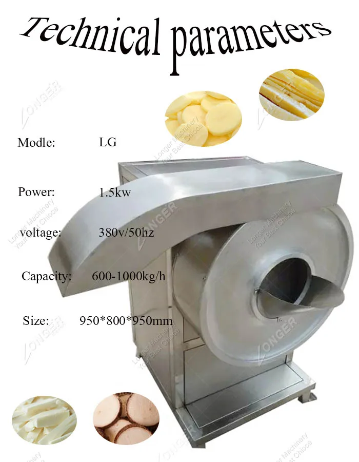 Li Bai French Fry Potato Cutter Machine Electric Cutting Slicer Chipper Commerci 