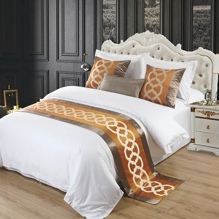 Luxury Decorative Bedding Set Bed Runner Hotel 100 Polyester Printed